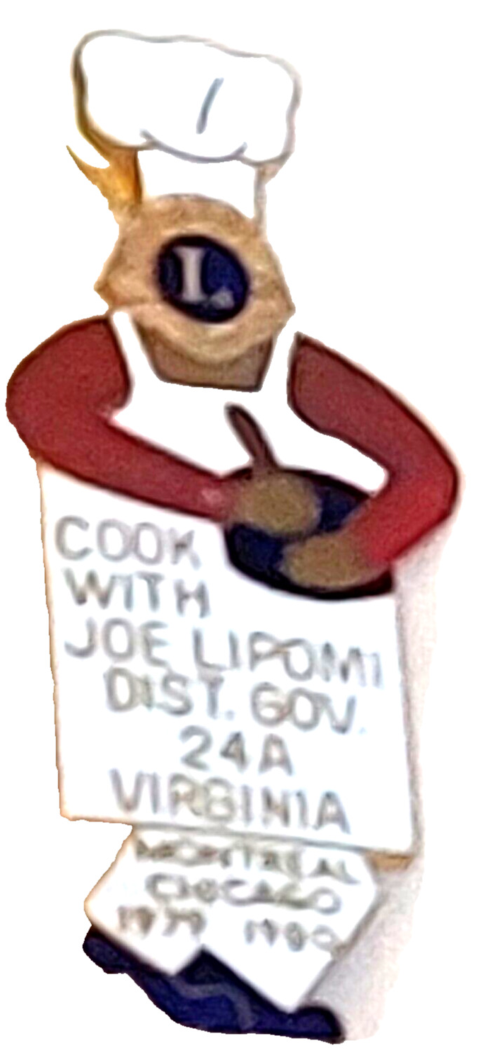 Lion\'s Inter. District 24A Virginia DG Joe Lipomi 1979-1980 Chef 3\