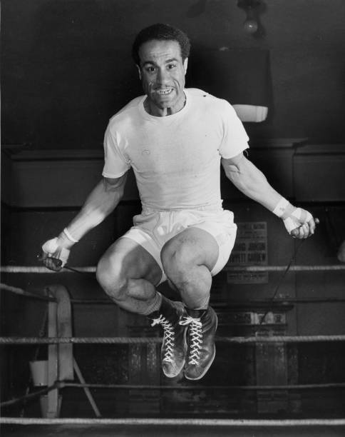 British Boxing Champion Alex Buxton Training In London 1955 Old Photo