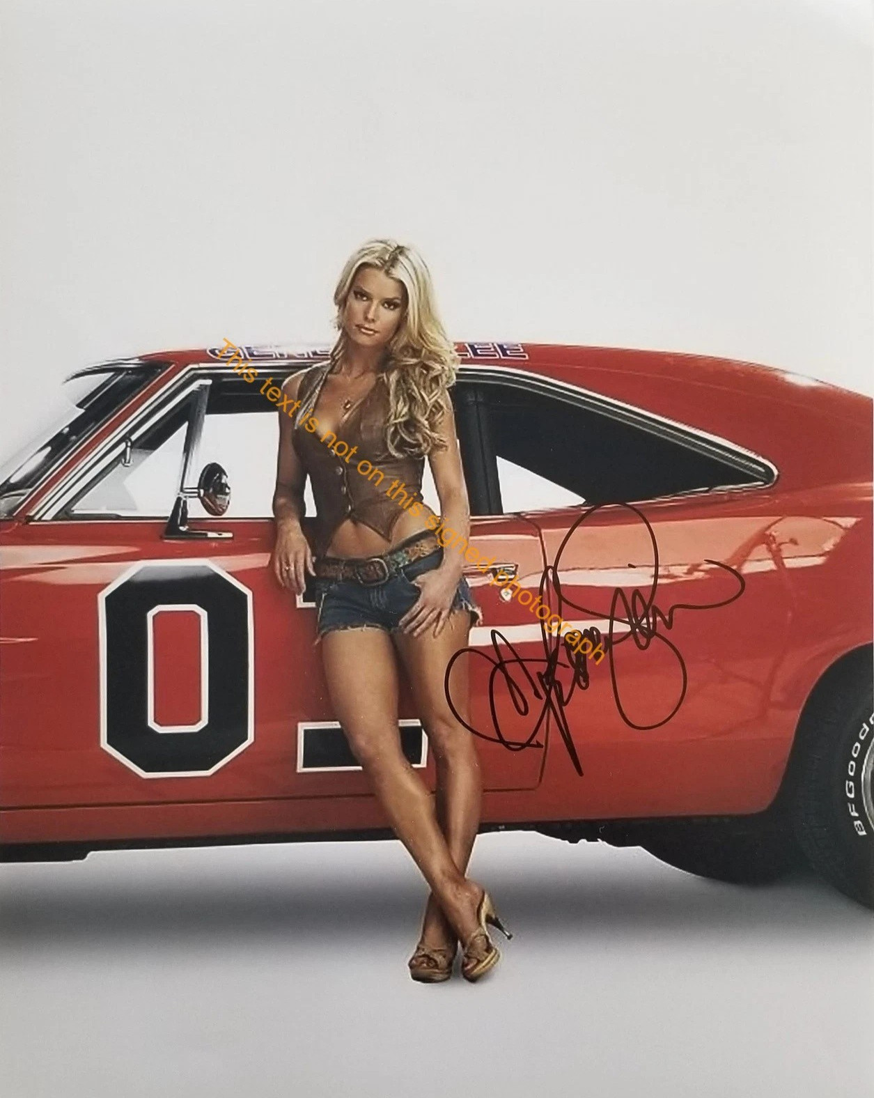 Jessica Simpson Signed Autograph 8x10 Photo Dukes Of Hazzard Daisy Duke HD034 Jessica Simpson Signed Autograph 8x10 Photo Dukes Of Hazzard Daisy Duke HD034