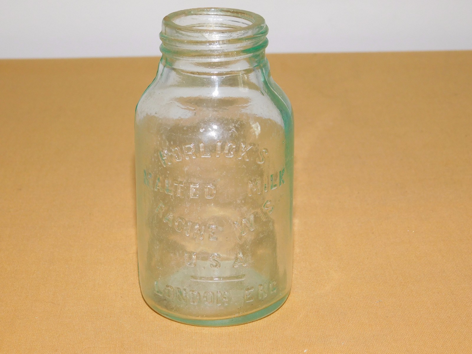VINTAGE HORLICK\'S  MALTED MILK RACINE WISCONSIN LONDON ENGLAND BOTTLE