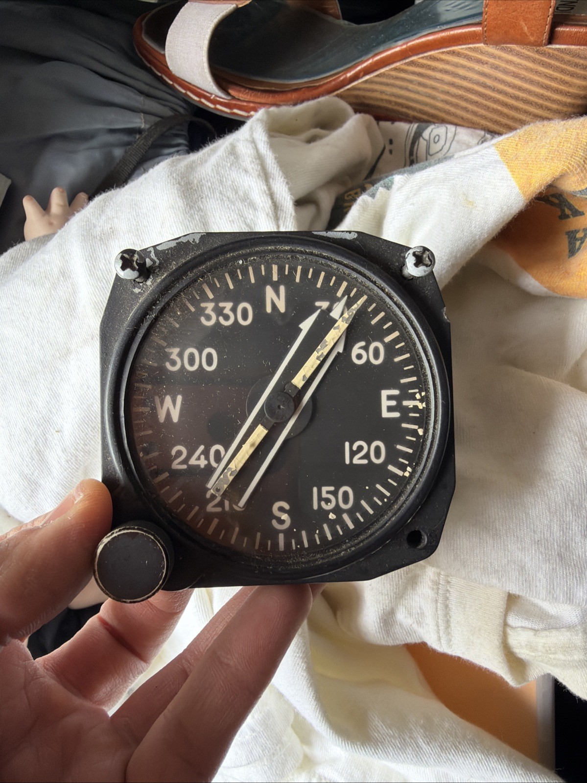 WWII 1944 US Navy BuShips Magnesyn Indicator Compass Gauge Bendix Mark I Mod 2