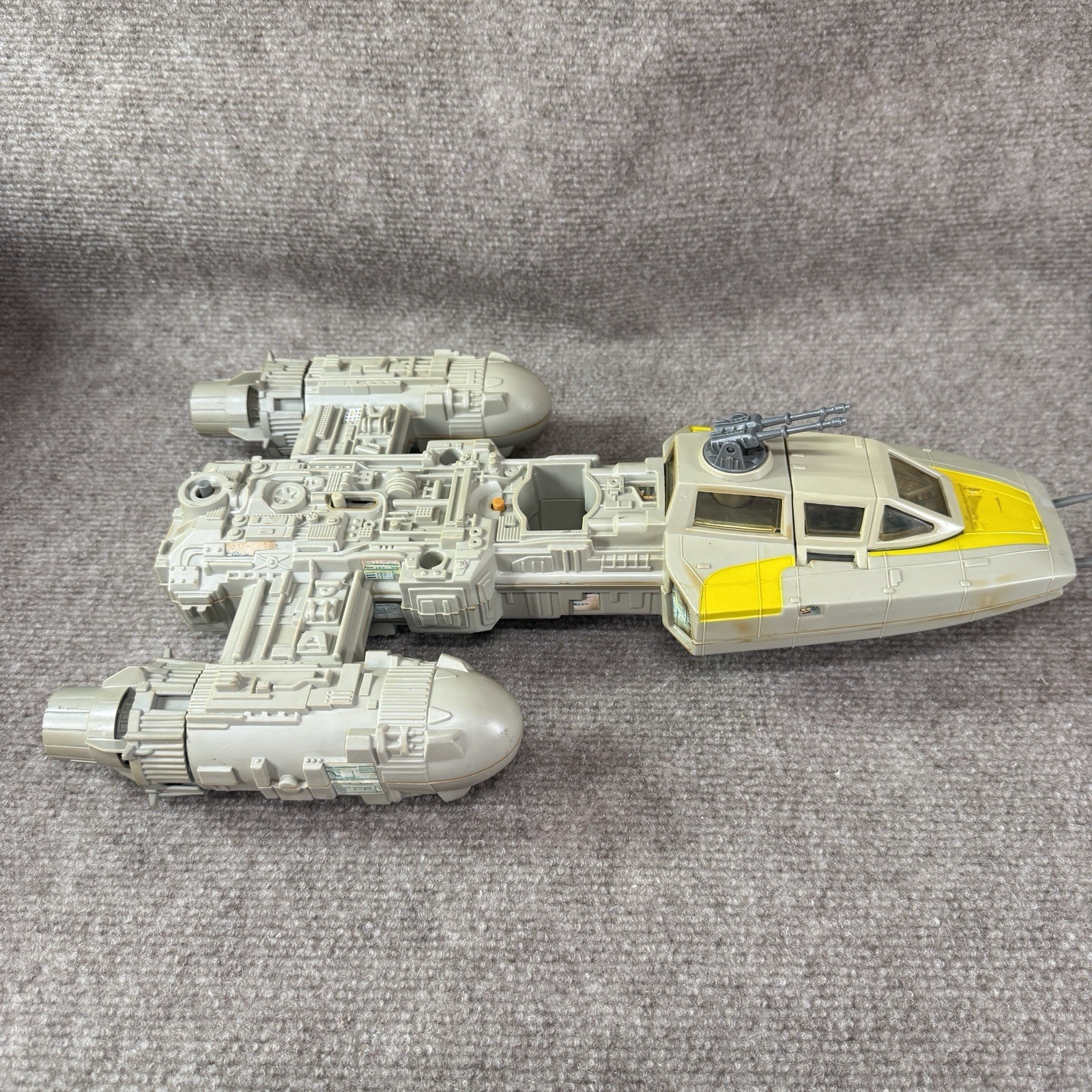 1983 Star Wars ROTJ Y-Wing Fighter Vintage Incomplete Missing Parts As-Is