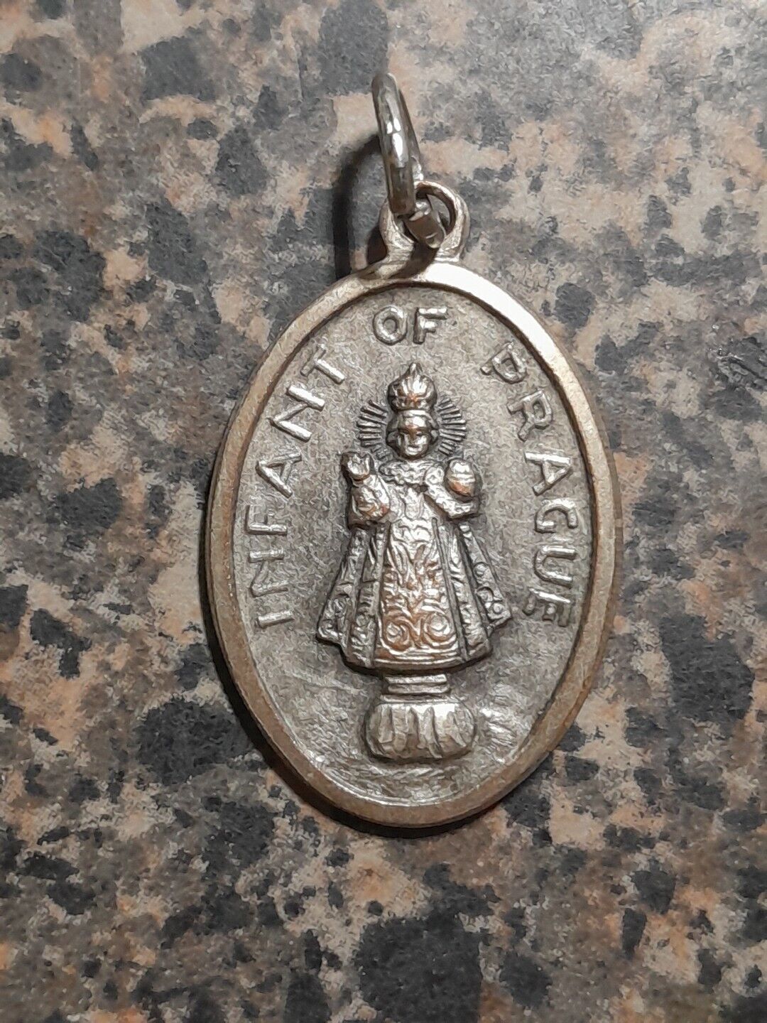 Vintage Infant of Prague Protect Us Medal 