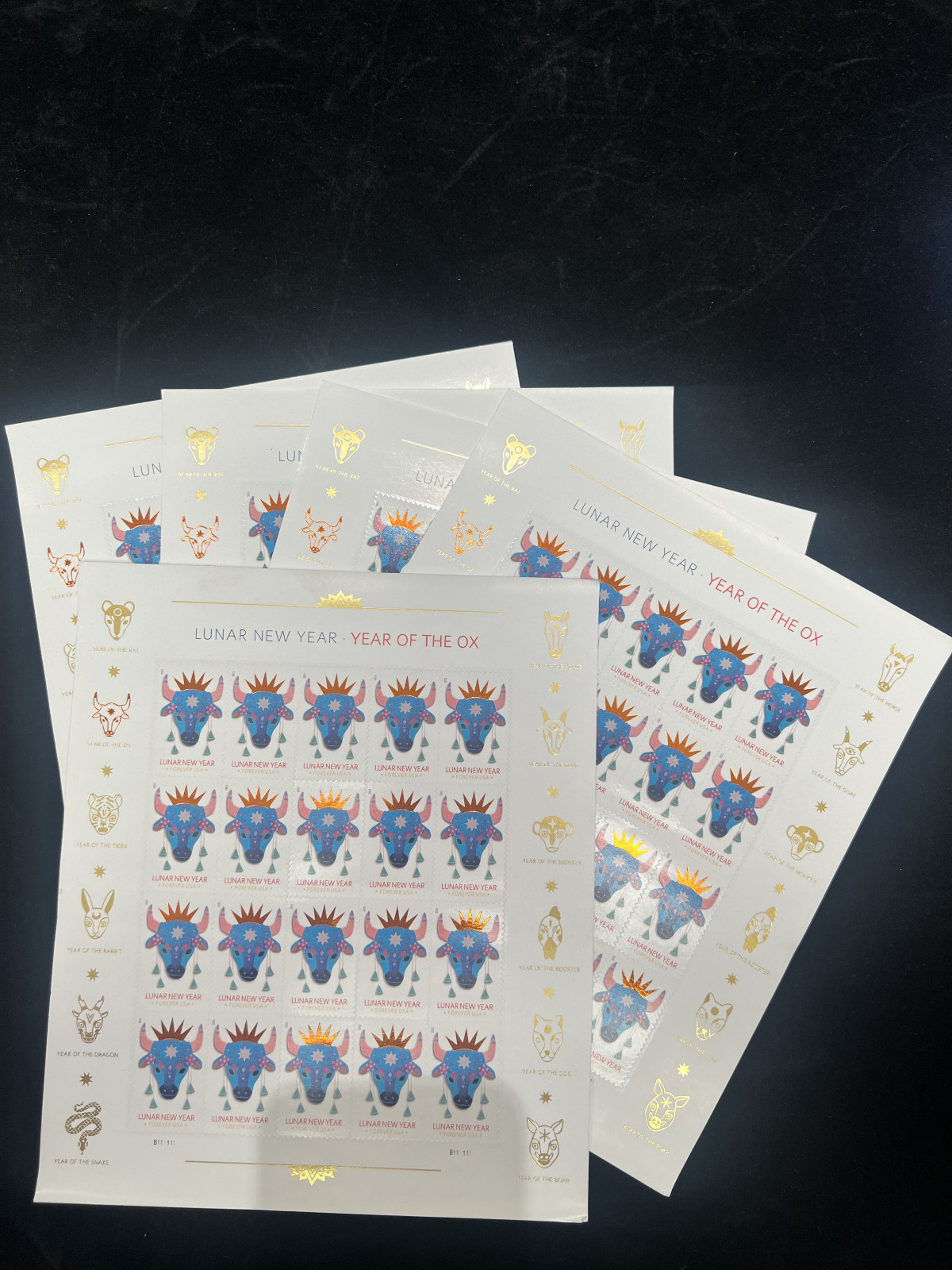 #5556 Lunar New Year Ox 2021 Forever 5 Panes 100pcs VF MNH