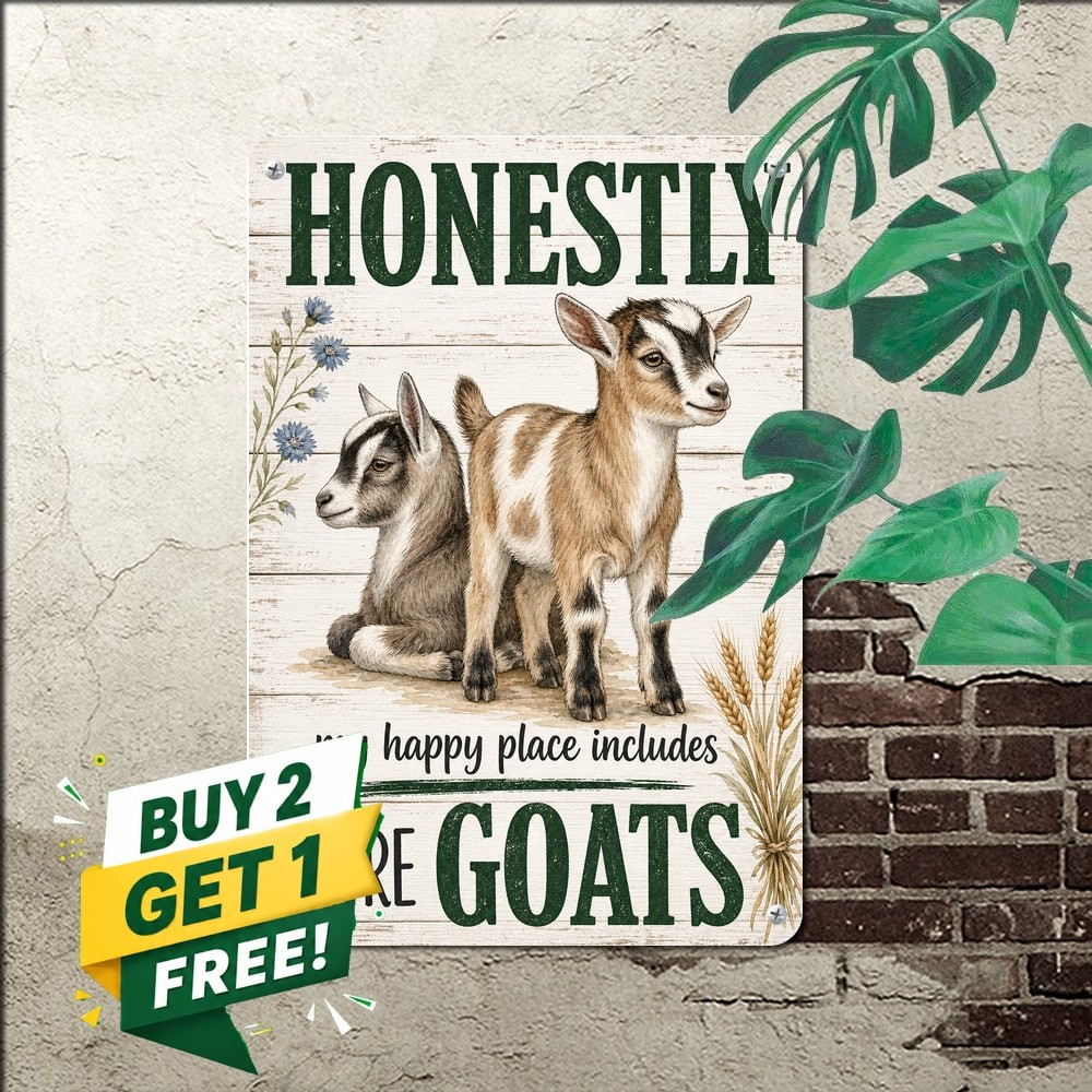 Retro Goats Metal Sign Yes I Really Need All These Goats Farmhouse Decor