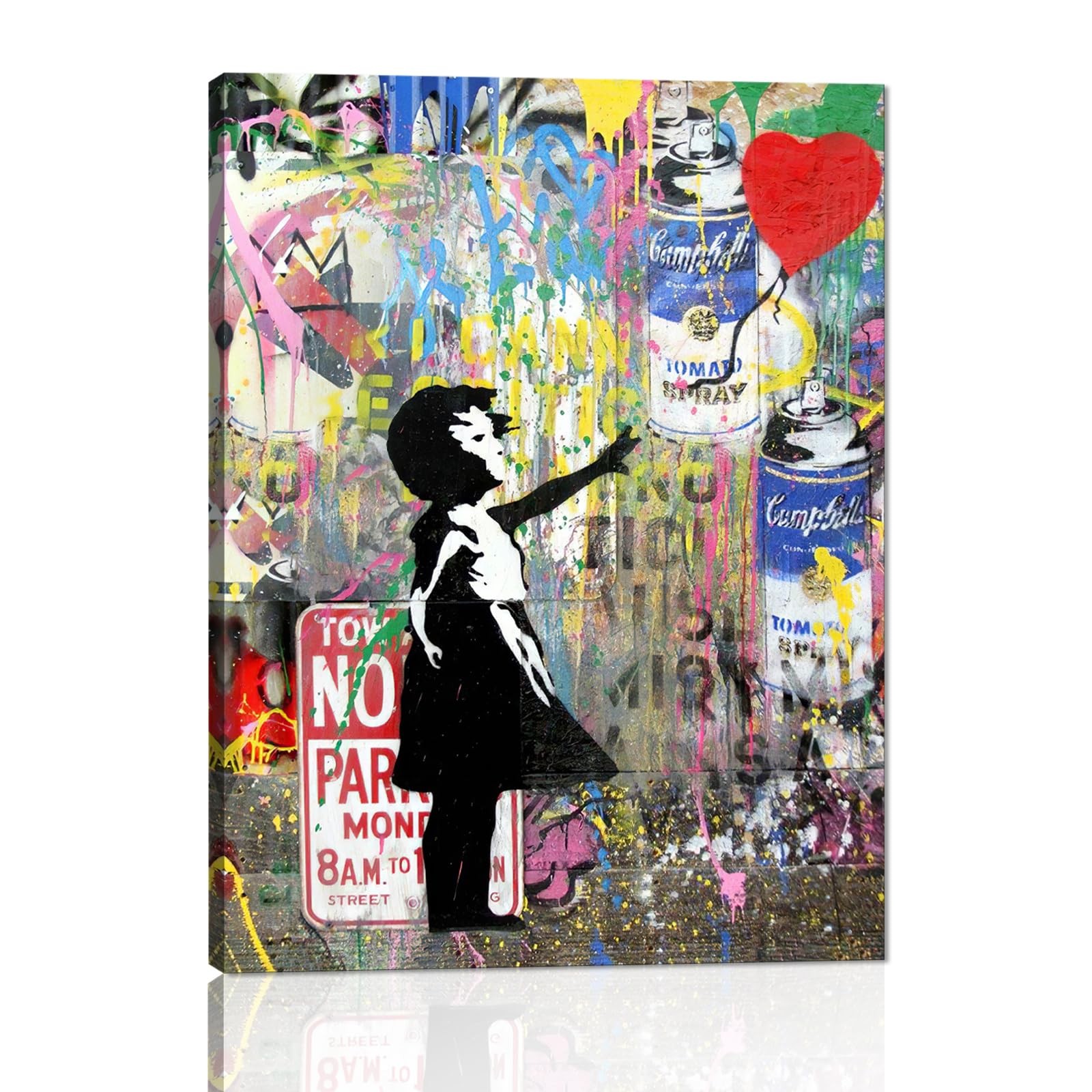 Yatsen Bridge Banksy Graffiti Girl and Balloon Poster - 12x16 inch Yatsen Bridge Banksy Graffiti Girl and Balloon Poster - 12x16 inch