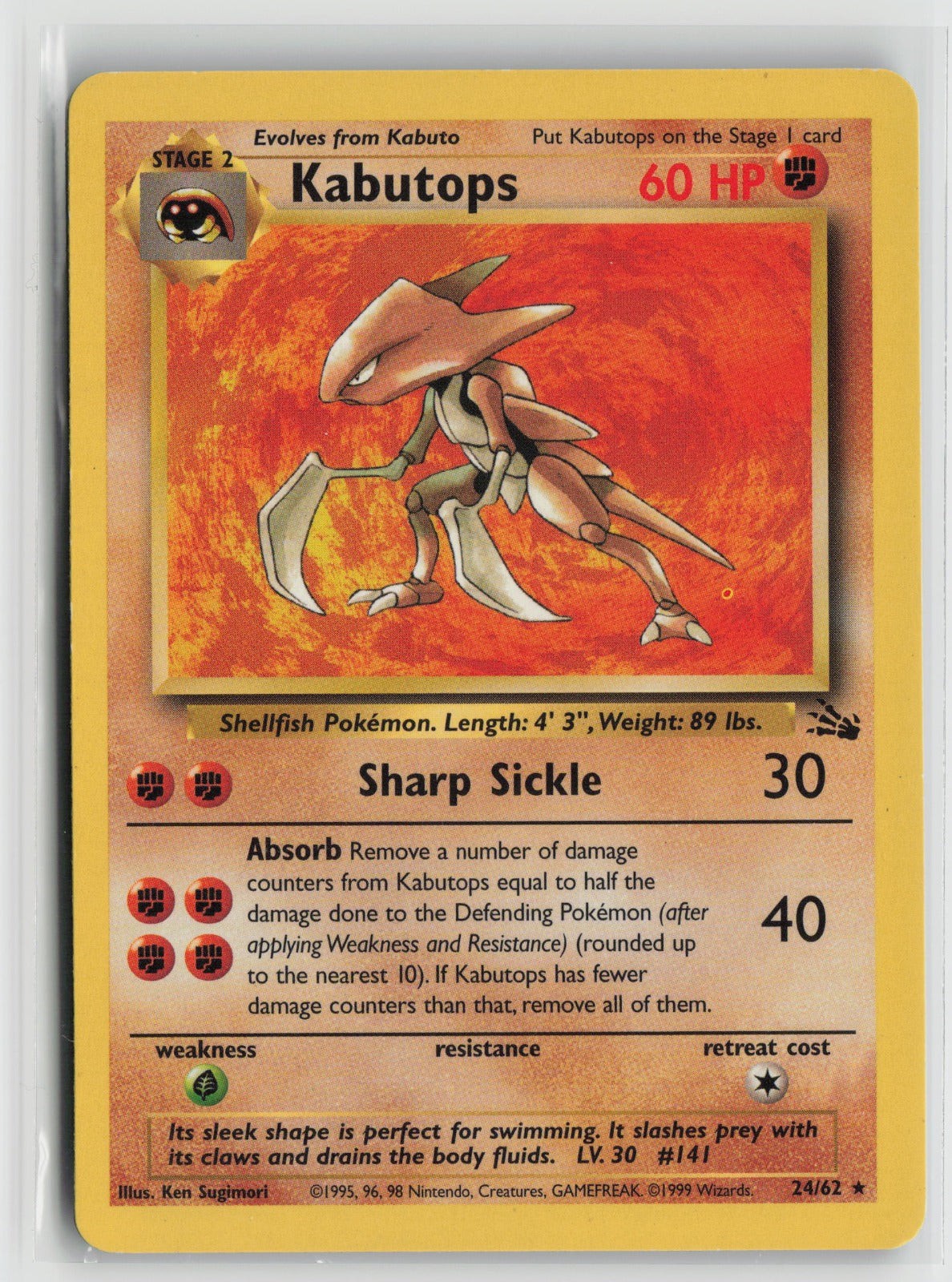Kabutops (24) Rare Unlimited FO 24/62 MP Kabutops (24) Rare Unlimited FO 24/62 MP