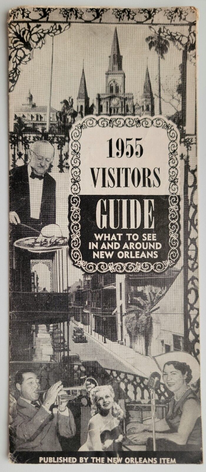 1955 New Orleans Visitors Guide Pamphlet w/ Map & Photos Scarce