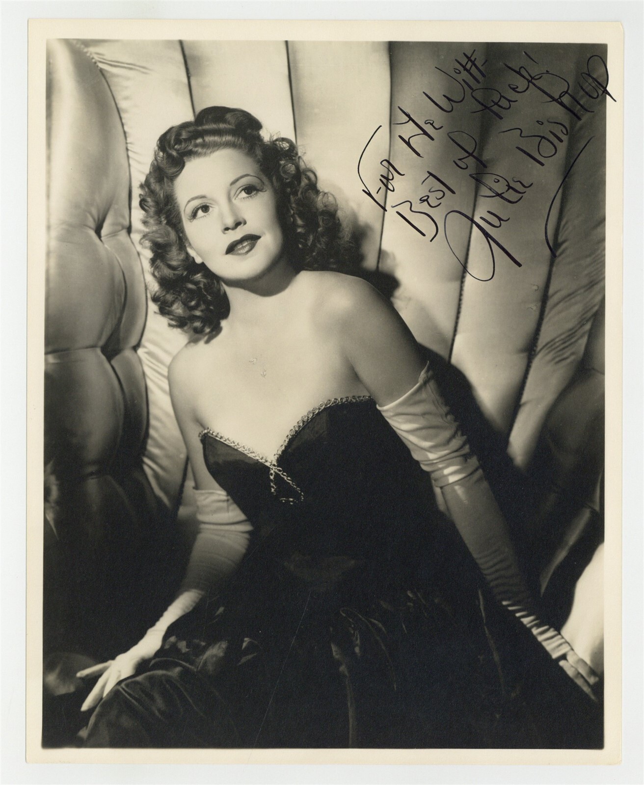 Julie Bishop 1940 Hand Signed 8x10 Actress TV Film Portrait Photo J14037