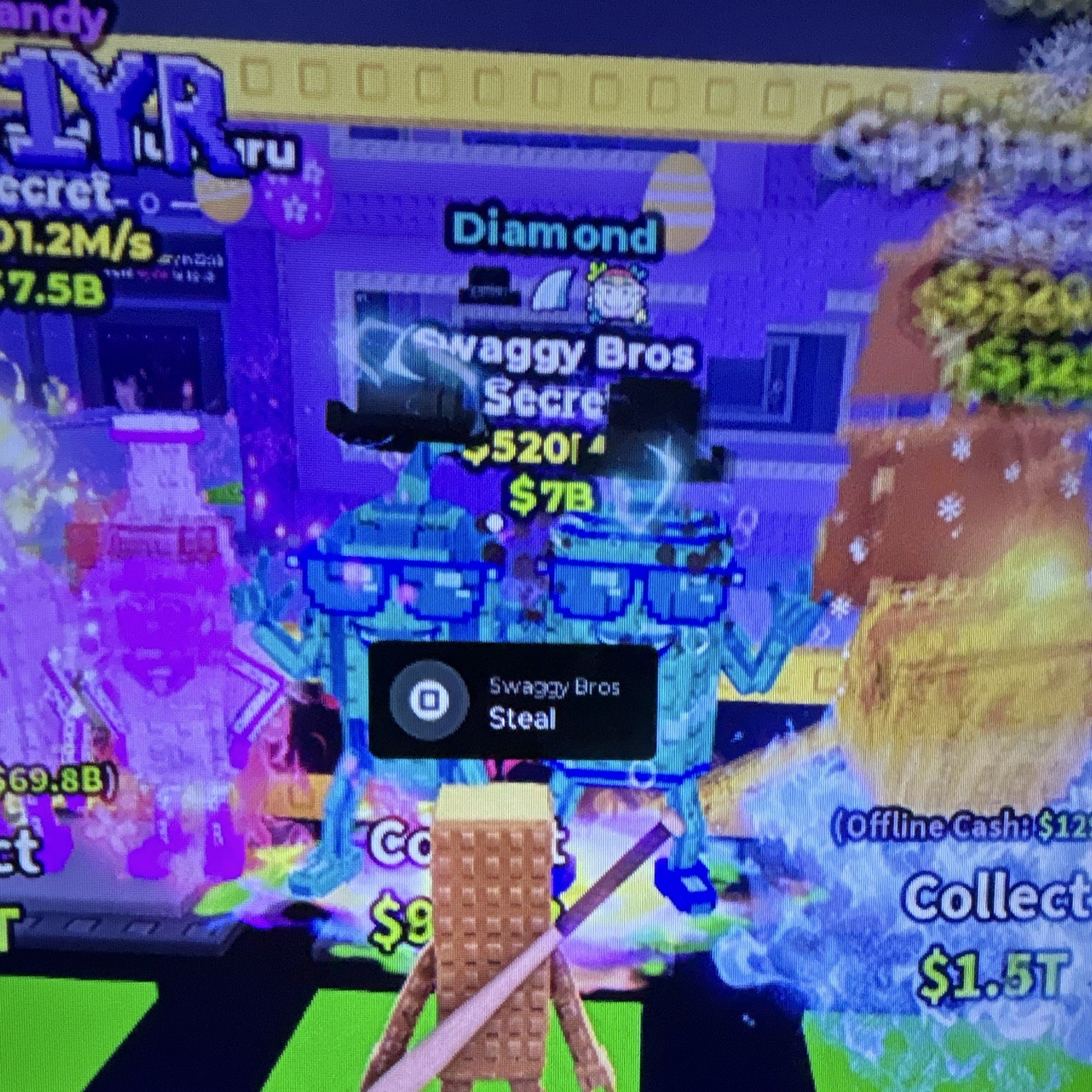 Roblox Diamond Swaggy Bros Secret Steal Game Item Asset ID 5201