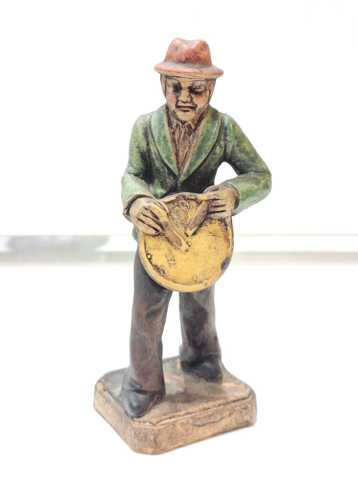 Vintage Occupied Japan Nice Old Man with a Drum Figurine Statue 6\
