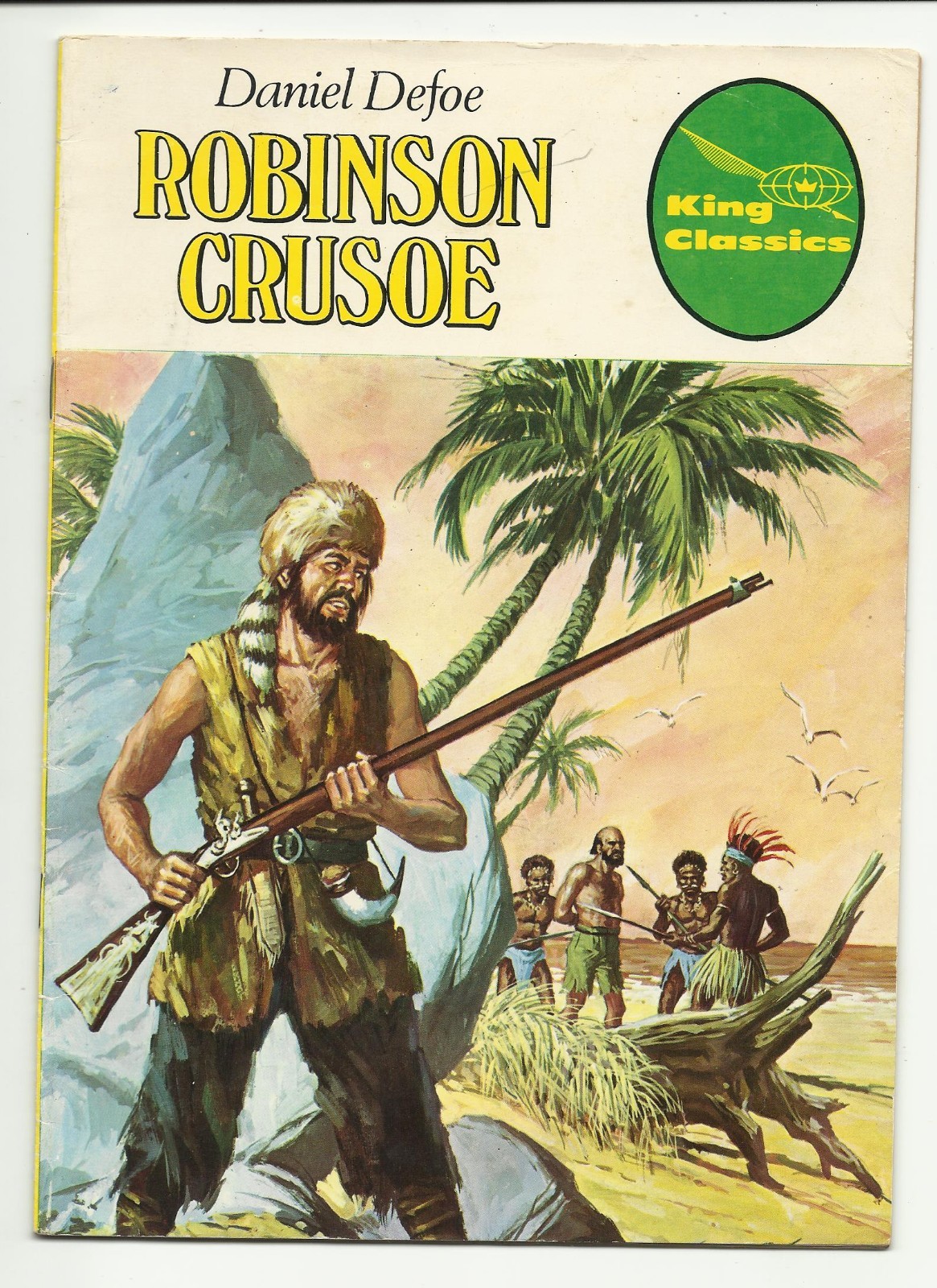 King Classics #6 Robinson Crusoe by Daniel Defoe - Illustrated edition - VG+ 4.5
