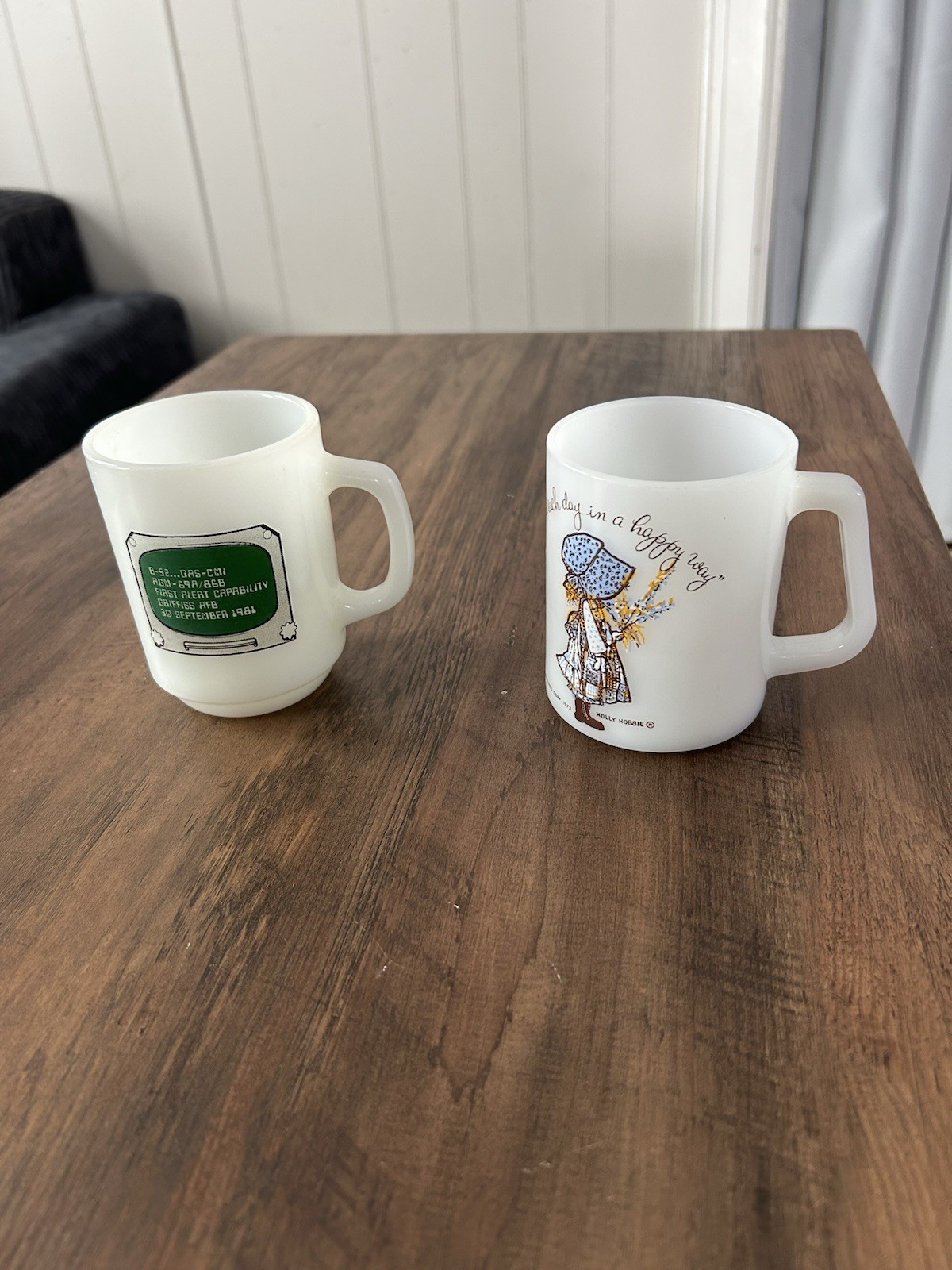 Vintage Anchor Hocking Coffee Mug Lot of 2 Milk Glass Good Condition ⚓️
