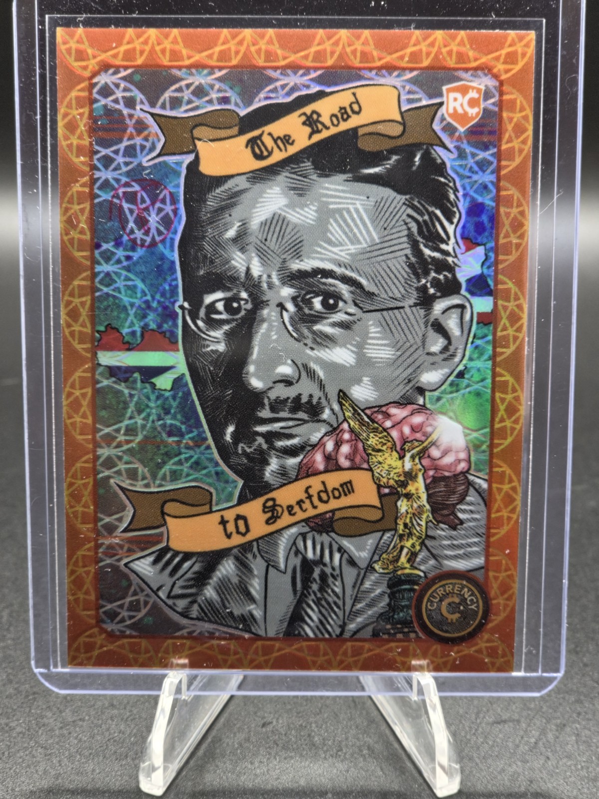 Currency Series 3 Friedrich Hayek #50 Beryl Gem Refractor Serialized /149