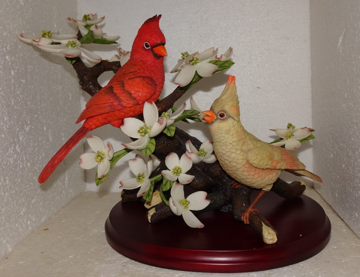 BOEHM At Home 14705 CRIMSON SPRING Sculpture 2005 Cardinal Figurine COA