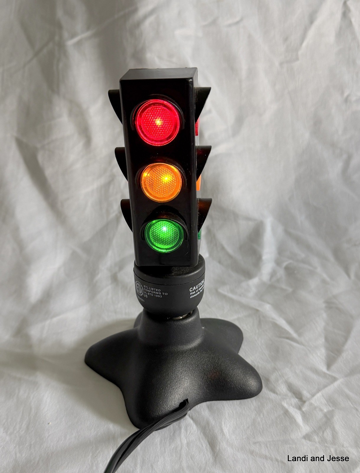 Traffic Light Table Nightlight Lamp Novelty Bar Man Cave Kids Room Decor 8\