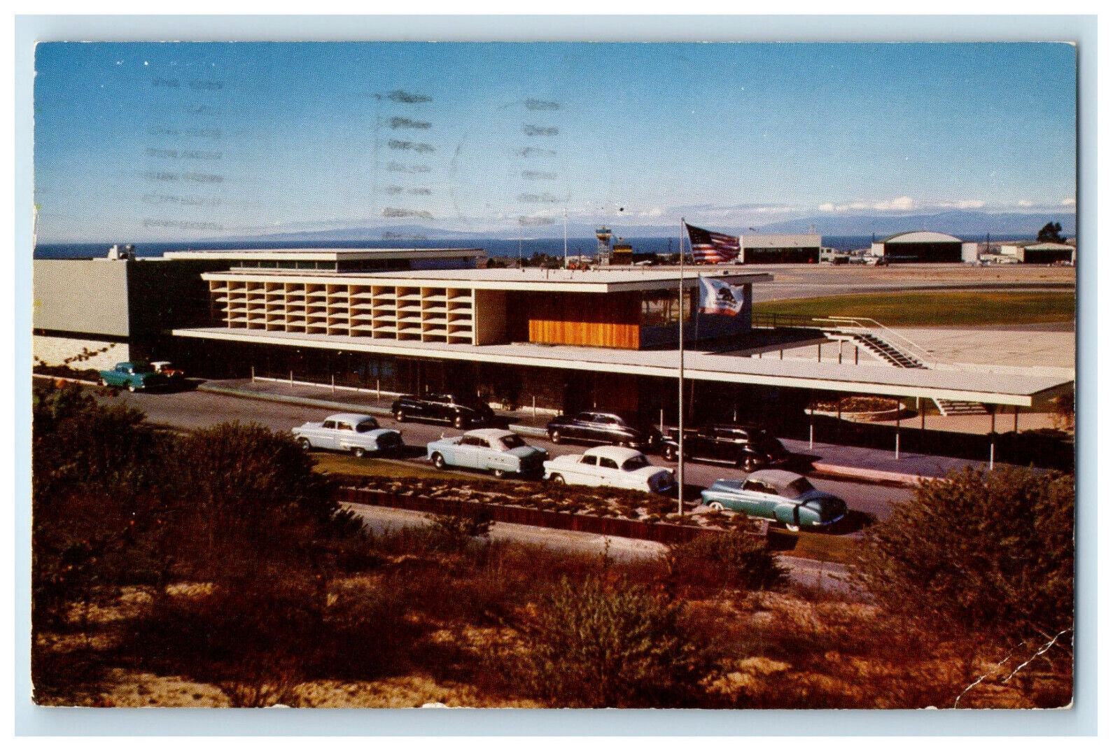 1958 New and Modern Design Monterey Peninsula Airport California CA Postcard