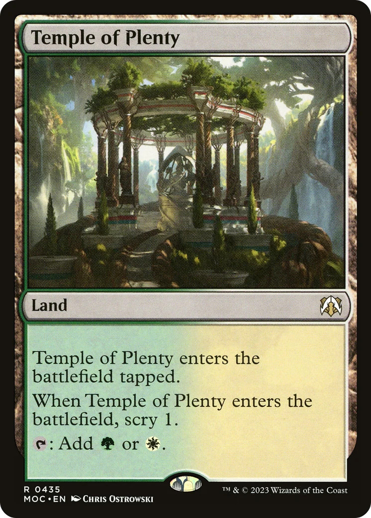 Temple of Plenty [March of the Machine Commander] Magic MTG