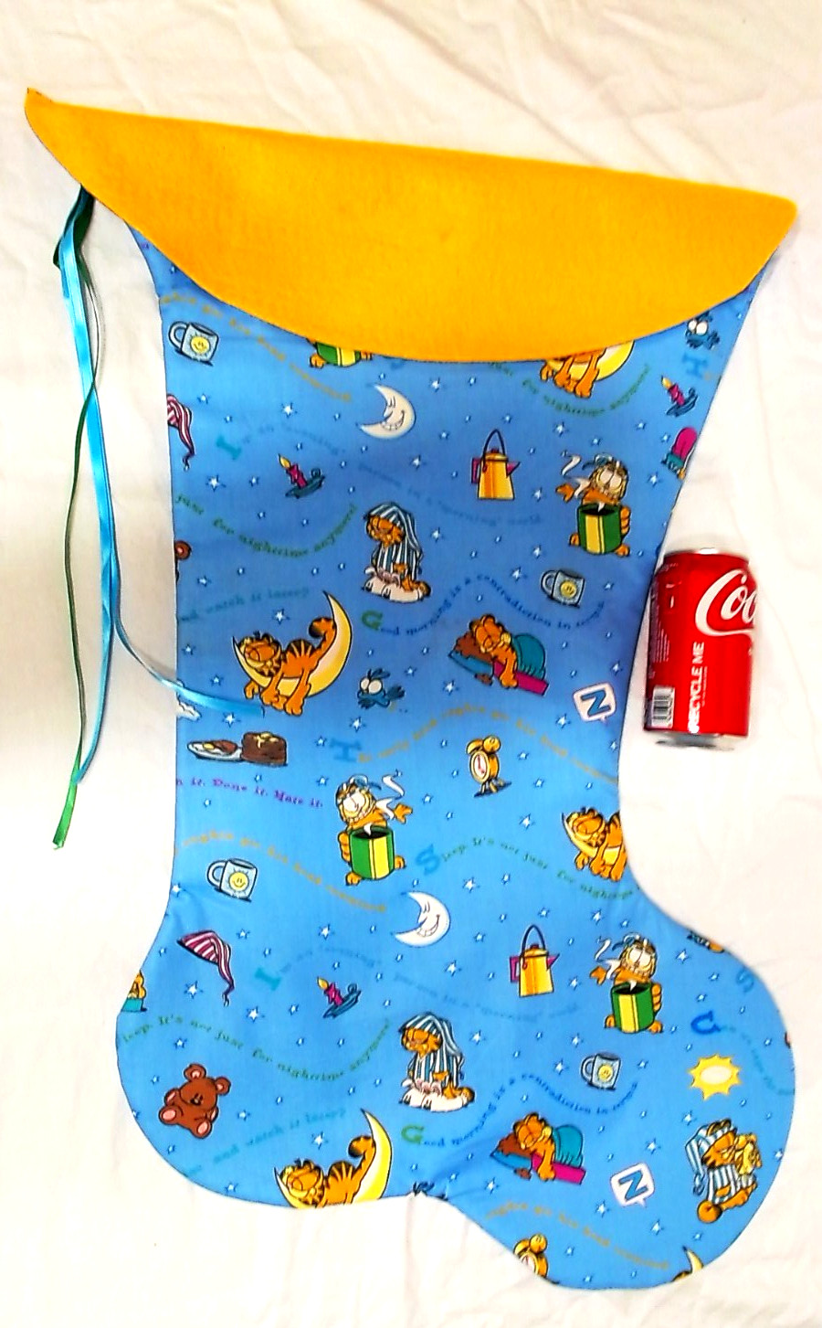GIANT CHRISTMAS STOCKINGS GARFIELD CAT SWEET DREAMS PRINT , NEW, USA