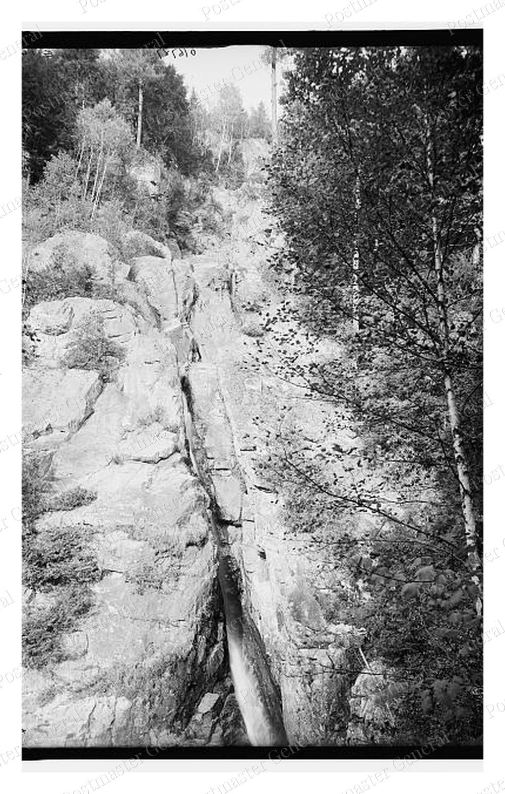 Keene Valley Roaring Brook Falls Standard Postcard COPY RPPC