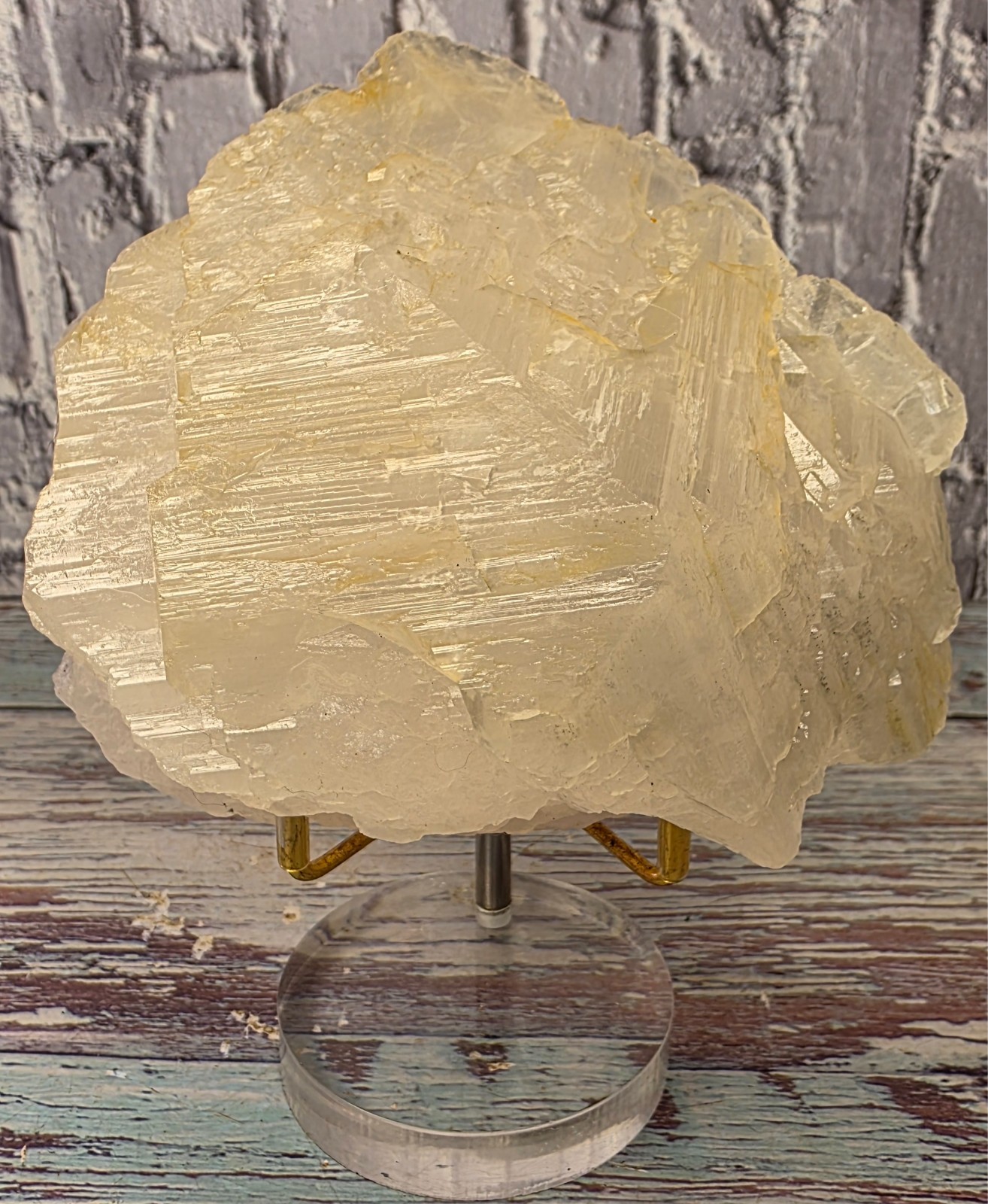 💎 LARGE UV FLUORESCENT HONEY CALCITE SPECIMEN – 816g CABINET WORTHY