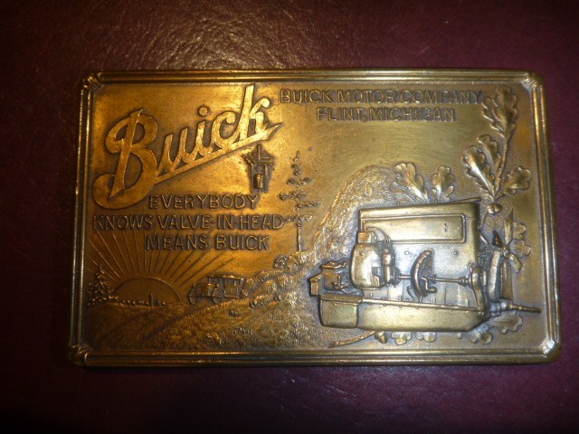 1920s Rare Bronze Buick Flint Michigan Commemorative Paperweight 