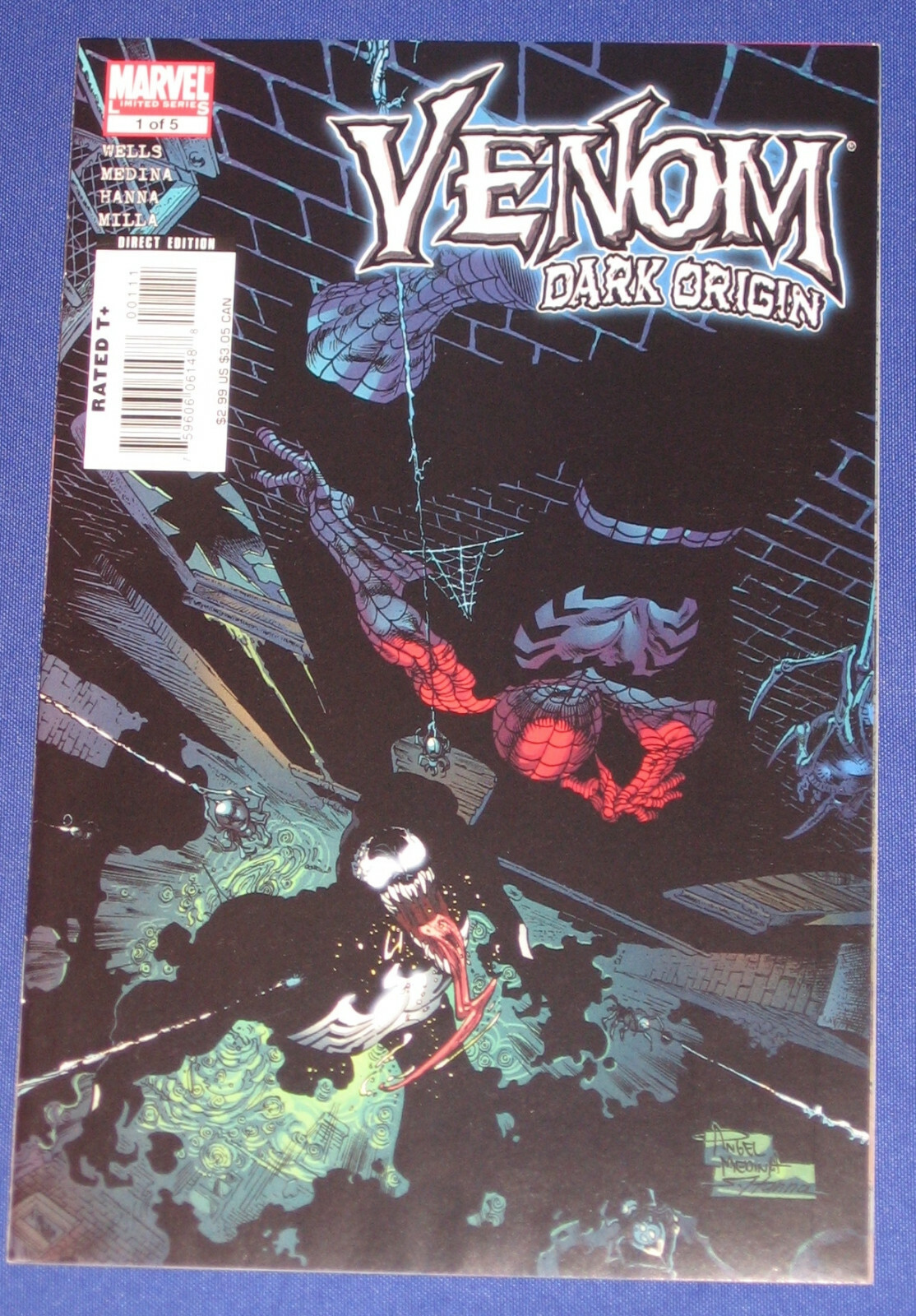 2008 Venom Dark Origin #1 Comic Book Spider-Man Eddie Brock Angel Medina Marvel 2008 Venom Dark Origin #1 Comic Book Spider-Man Eddie Brock Angel Medina Marvel