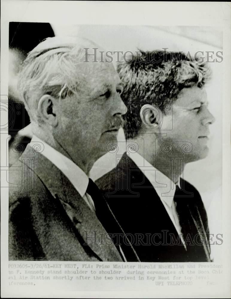 1961 Press Photo Prime Minister Harold MacMillan & President John F. Kennedy 1961 Press Photo Prime Minister Harold MacMillan & President John F. Kennedy