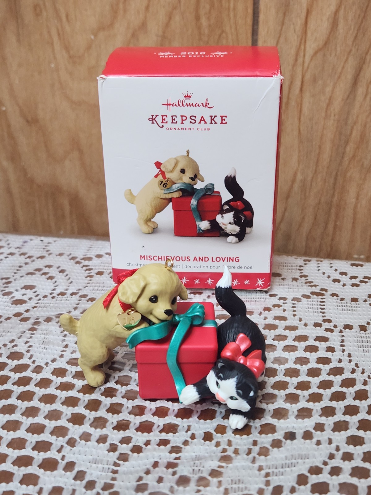 New Hallmark Keepsake Ornament Mischievous And Loving 2016. In Original Box New Hallmark Keepsake Ornament Mischievous And Loving 2016. In Original Box