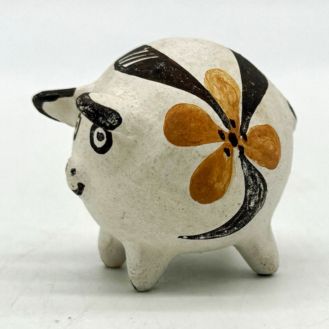 Vintage Acoma Miniature Pottery Pig by Juana Leno (1917-2000)