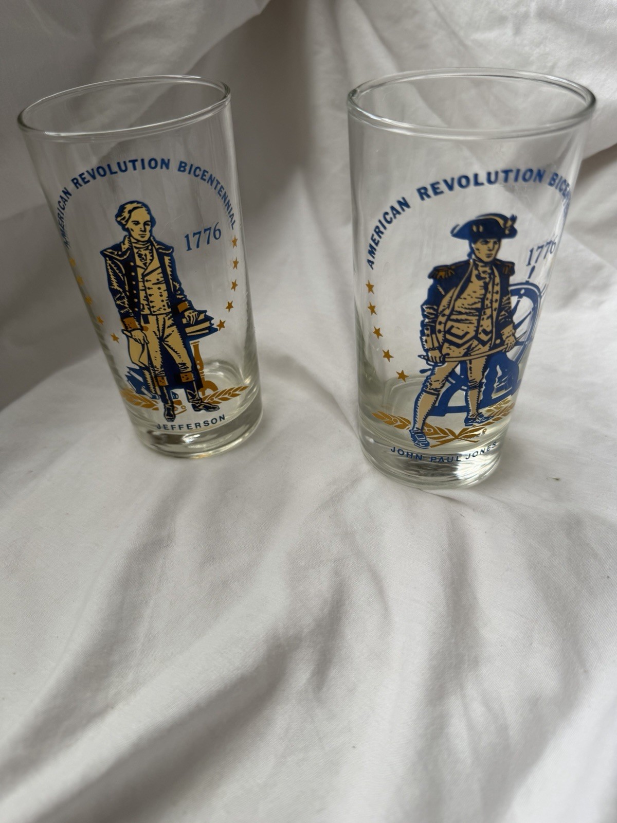 VTG 1976 Bicentennial Commemorative Glasses 1776-1976