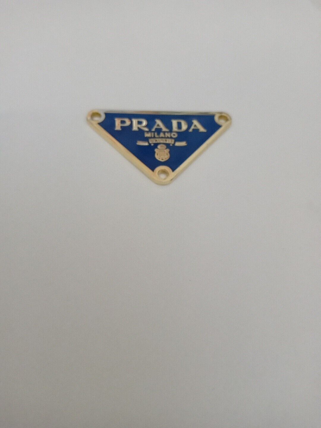 One Navy38mm Prada Logo Triangle NavyBluewith trim  gold tone Button  Zipperpull