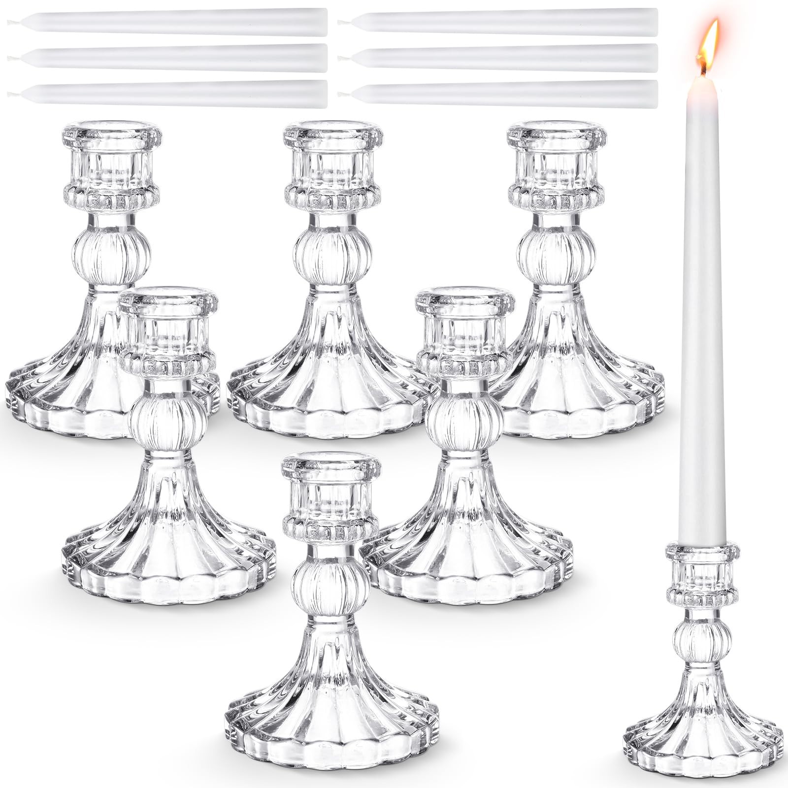 Suclain 12 Pcs 1.38 inches (diameter) x 4.06 (height), Transparent