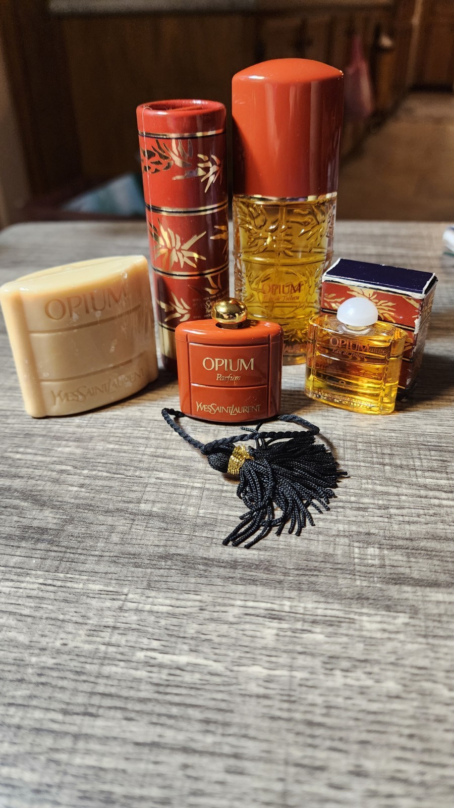 Vintage Original Opium Yves Saint Laurent Parfum, Eau De Toilette, Powder And...