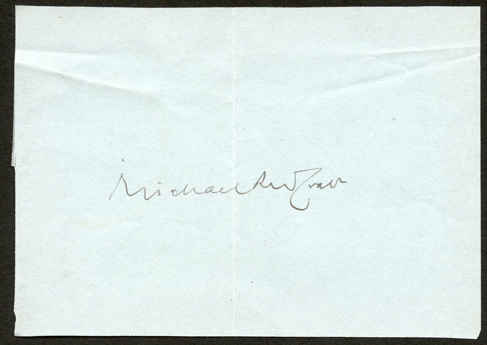 Michael Redgrave d1985 signed autograph 4x6 Album Page Actor Filmmaker NY106 Michael Redgrave d1985 signed autograph 4x6 Album Page Actor Filmmaker NY106