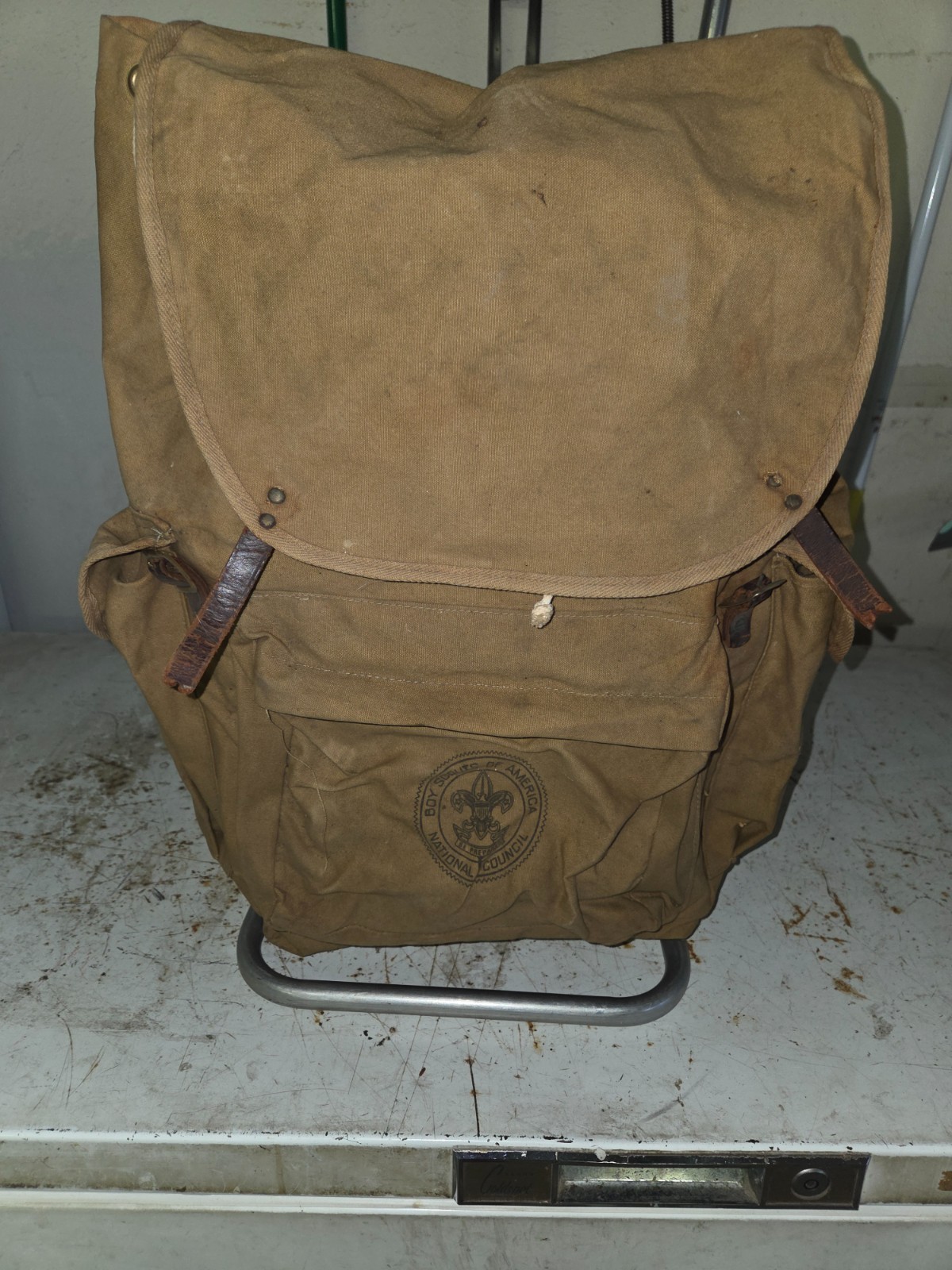 Vintage BSA Model 1307 Canvas Backpack With Cruiser Aluminum Frame Boy Scouts
