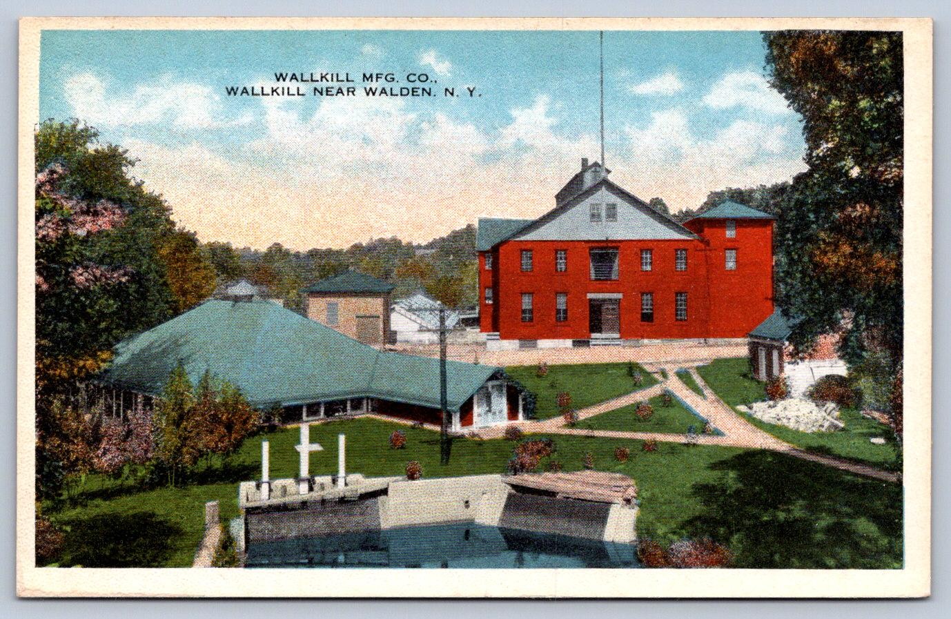 K63/ Walden New York Postcard c1910 Wallkill Manufacturing Factory 402