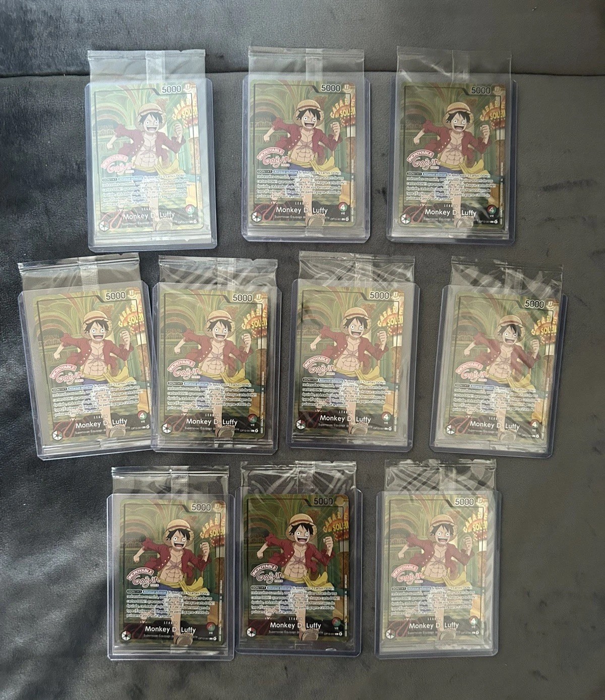 x10 One Piece Card Game Monkey D. Luffy OP13-001 PROMO Grévin Museum PerfectMint