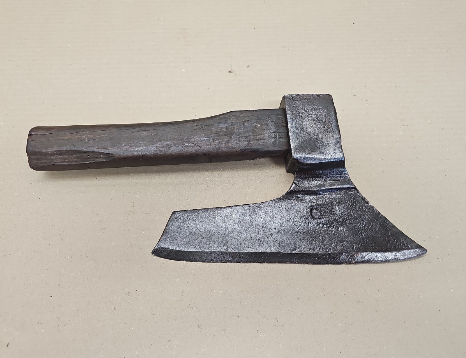 Vintage Goosewing Bearded Broad German Hatchet Axe Handmade Forged Rare