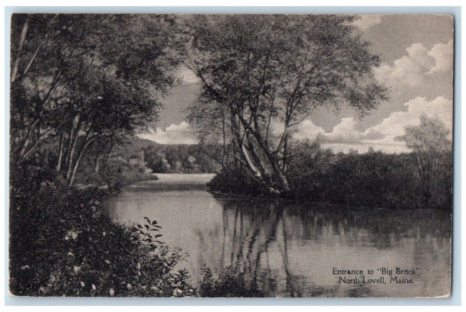 c1940\'s Entrance To Big Brook North Lovell Maine ME Unposted Vintage Postcard