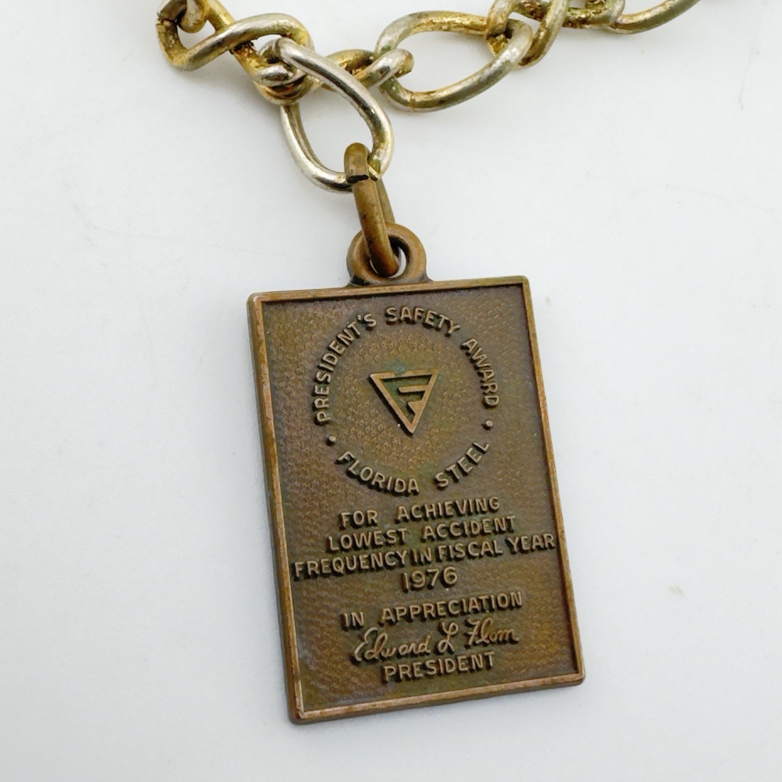 Vtg FLORIDA STEEL Mill Industrial History Factory Safety Award 1976 Edward Flom Vtg FLORIDA STEEL Mill Industrial History Factory Safety Award 1976 Edward Flom