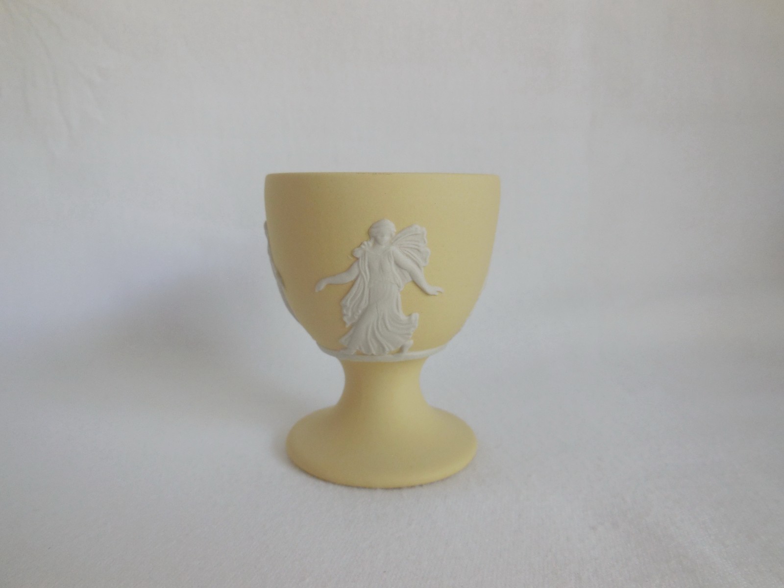 Wedgwood Primrose Yellow Jasperware Dancing Hours Egg Cup