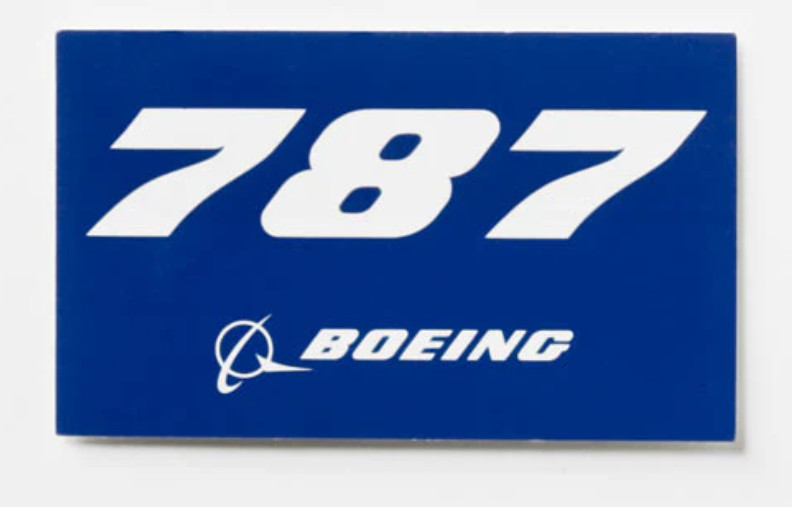 NEW Boeing 787 Blue Sticker, UPC # 585085030010
