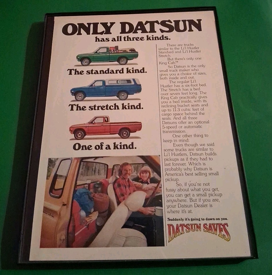 Datsun Li'l Hustler Framed Print Ad 1975 8.5x11  