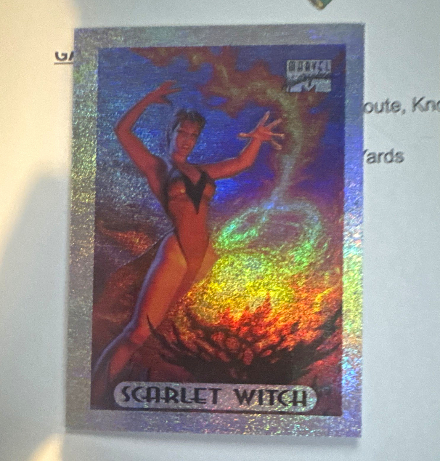 Fleer 1996 Marvel Masterpieces Limited Edition Hologram #7/10 Scarlet Witch