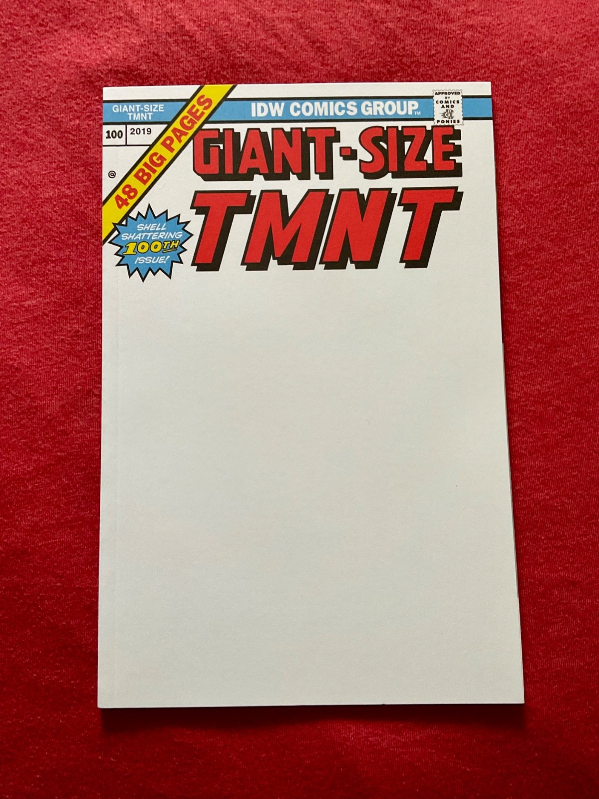 GIANT SIZE TMNT 100 Teenage Mutant Ninja Turtles VARIANT COVER blank sketch m nm