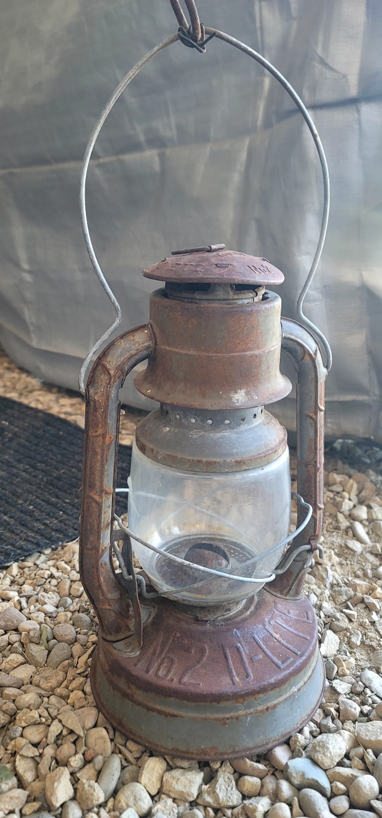 Vintage Antique DIETZ D-LITE 2 LAMP Lantern Kerosene Antique Barn OLD Decor