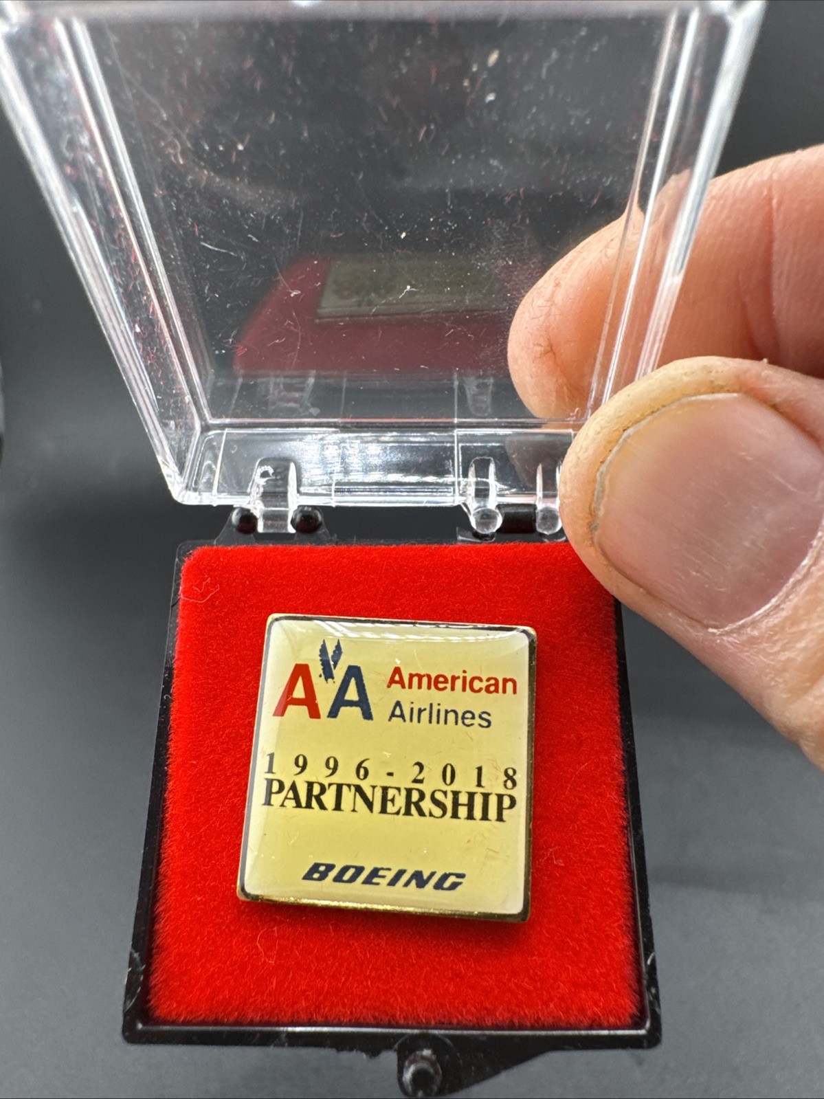 Vintage American Airlines/Boeing Partnership 1996-2018 Lapel Pin