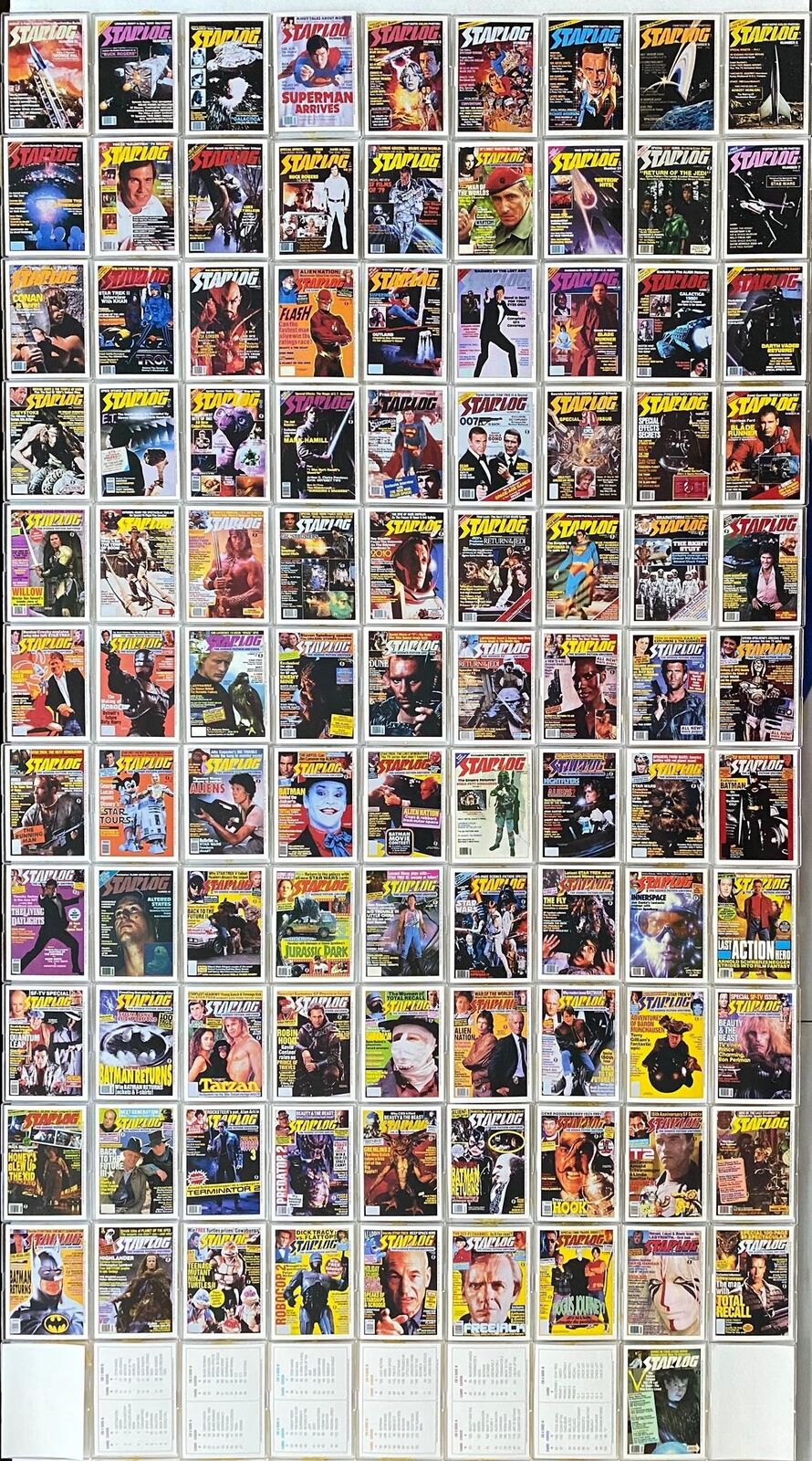 1993 Starlog Magazine Covers Complete Trading Card Set of 106 Cards
