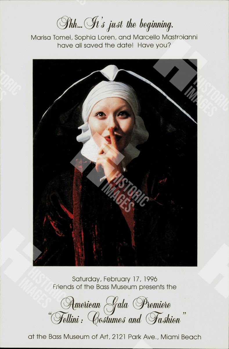 1996 Press Photo advertising the American Gala Premiere of \'Fellini: Costumes